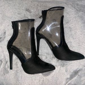 mackin j black toe heels